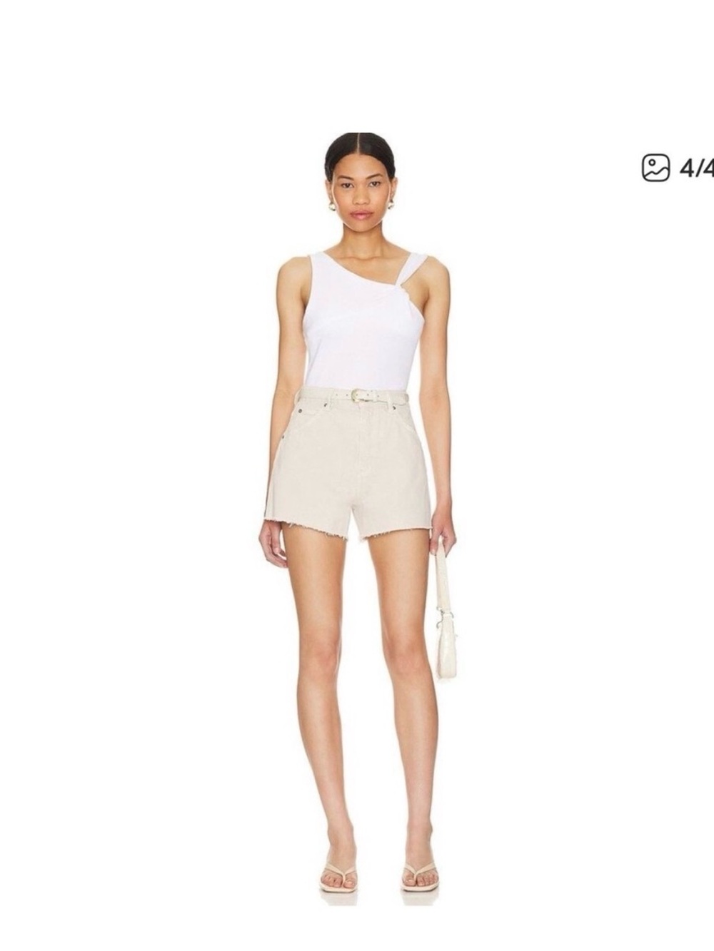 nwot Rollas Mirage high rise loose fit short cream 27